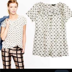 J.CREW Silk Bow Blouse